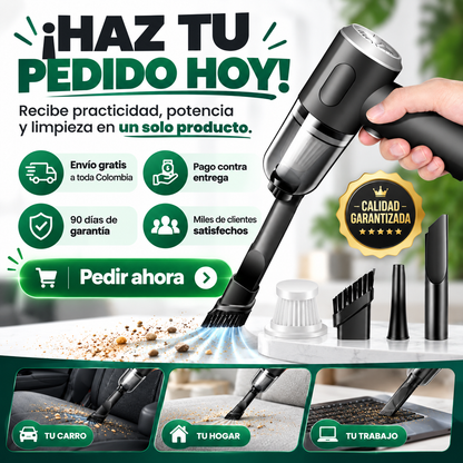 Aspiradora de Mano 3 en 1 Recargable y Portátil